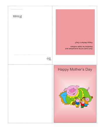 Colored Mothers Day Card With Quotes Coloring Pages