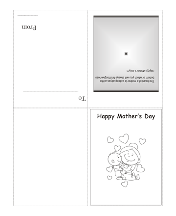 Color The Mothers Day Card With Quotes Coloring Pages
