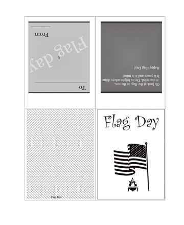 Color The Flag Day Card With Quotes Coloring Pages