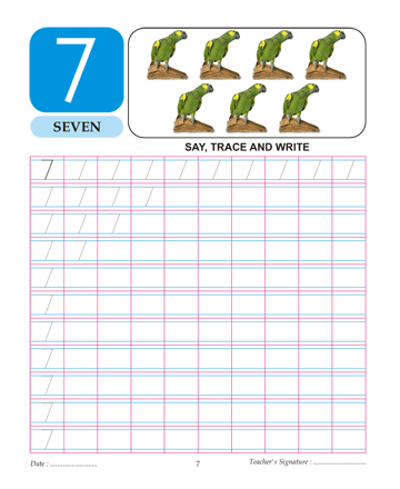 Digit And Number 7 Sheet