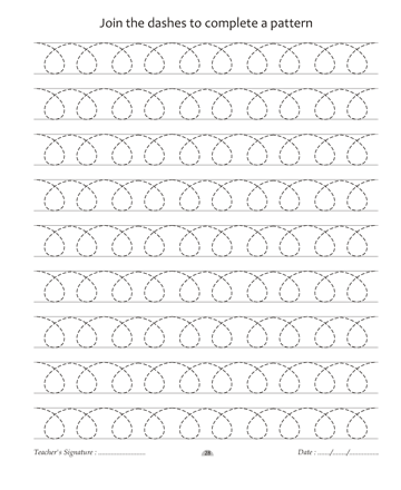 Pattern Writing 28 Sheet