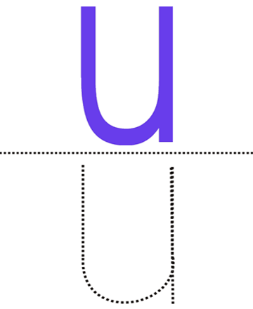 Small Alphabet U Sheet