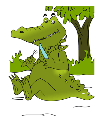 Intelligent Alligator Coloring Pages