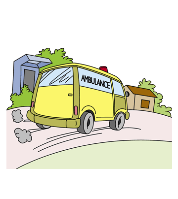 Ambulance Service Coloring Pages