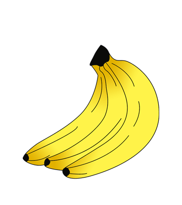 Healthy Banana Coloring Pages