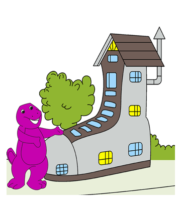 Barney Home Coloring Pages