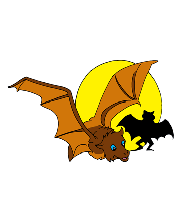 Flying Bat Coloring Pages