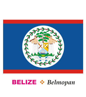 Belize Flag Coloring Pages