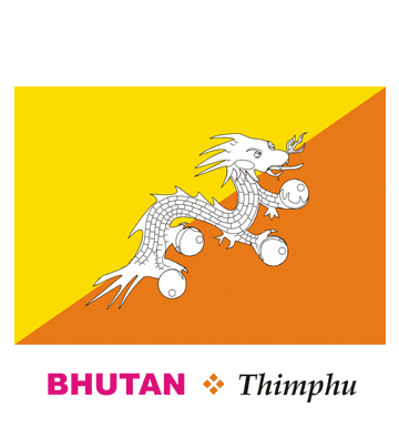 Bhutan Flag Coloring Pages