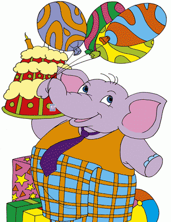 Elephant Birthday Coloring Pages