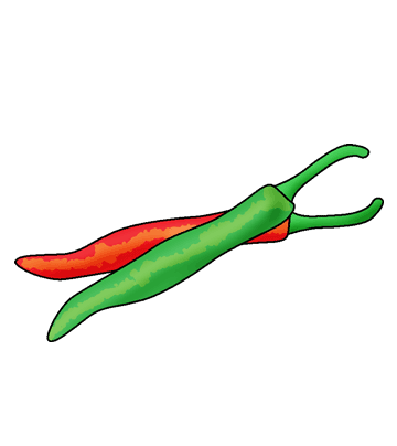 Chillies Coloring Pages