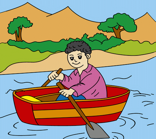 Boy Sailing Boat Coloring Pages