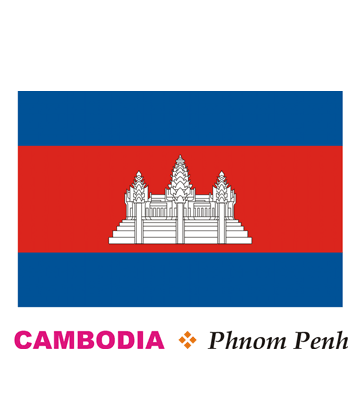 Cambodia Flag Coloring Pages