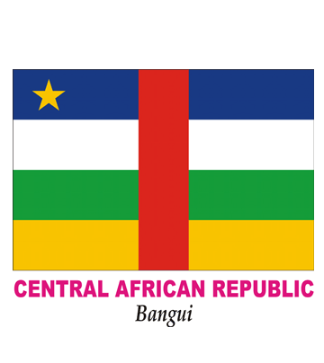 Central African Republic Flag Coloring Pages