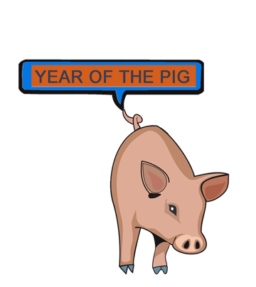 Chinese Year Pig Coloring Pages