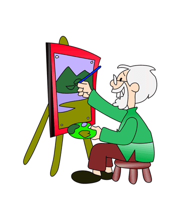 Painter Coloring Pages