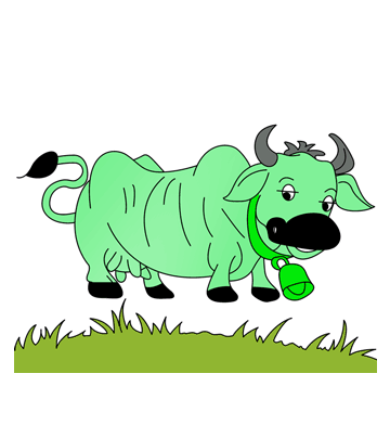 Angry Cow Coloring Pages