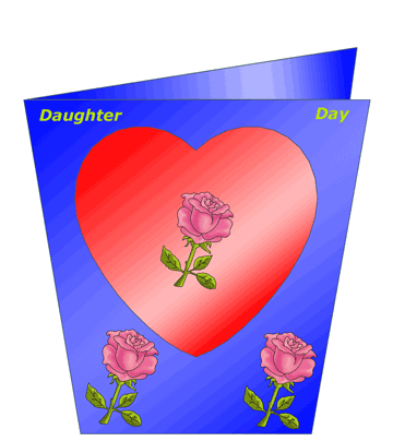 Daughters Day Card Coloring Pages