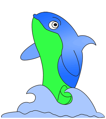 Dolphin Swim Coloring Pages