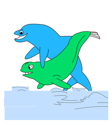 Dolphins Coloring Pages