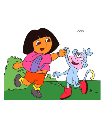 Dancing Dora Coloring Pages