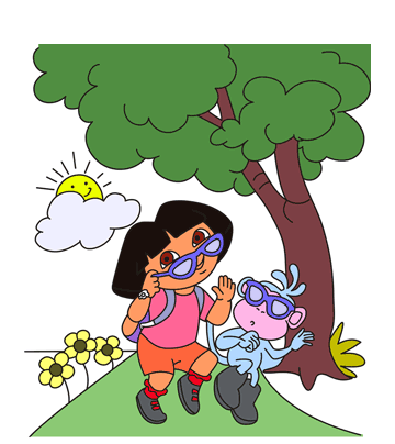 Dora Monkey Coloring Pages