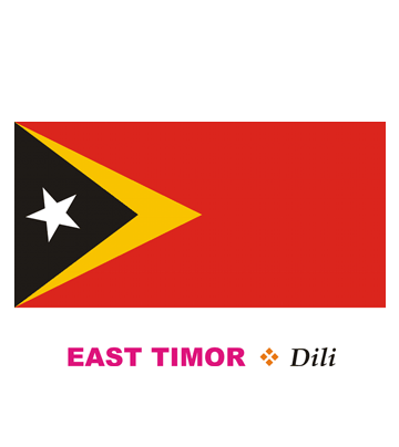 East Timor Flag Coloring Pages