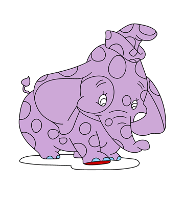 Cute Elephant Coloring Pages