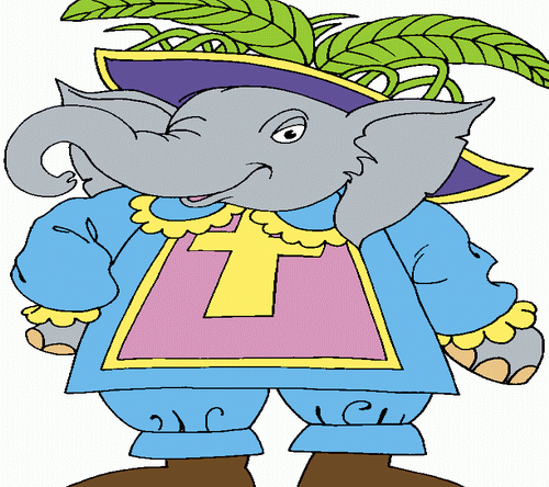 Well Dressed Elephant Coloring Pages