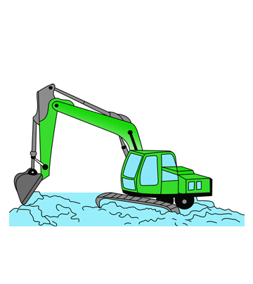 Excavator Coloring Pages