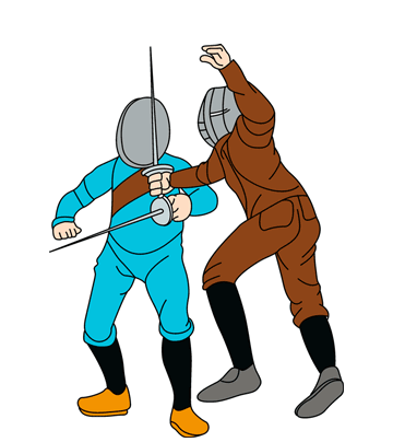 Fencing Actions Coloring Pages