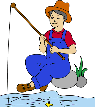 Man Is Fishing Coloring Pages