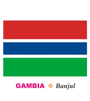 Gambia Flag Coloring Pages