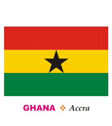 Ghana Flag Coloring Pages