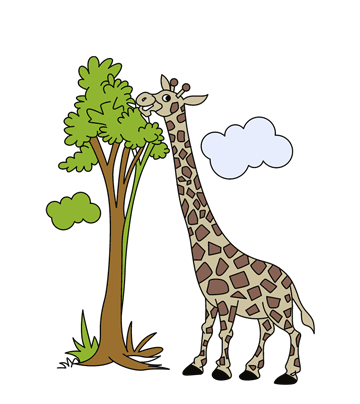 Hungry Giraffe Coloring Pages