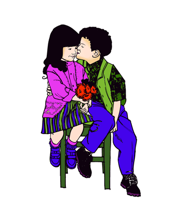 Girl And Boy 1 Coloring Pages