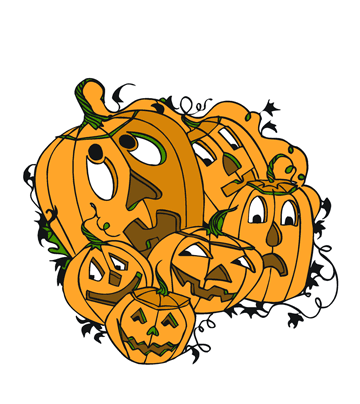 Halloween Pumpkins Coloring Pages