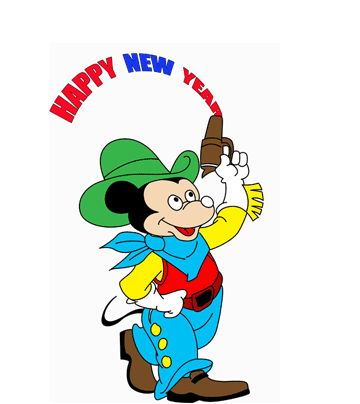 New Year Mickey Mouse Coloring Pages