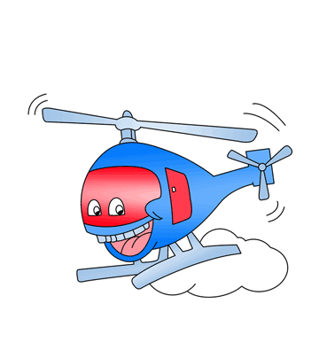 Smiling Helicopter Coloring Pages