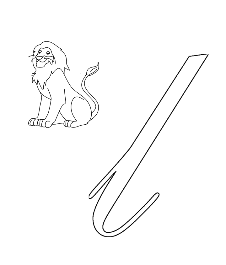 L For Lion Coloring Pages