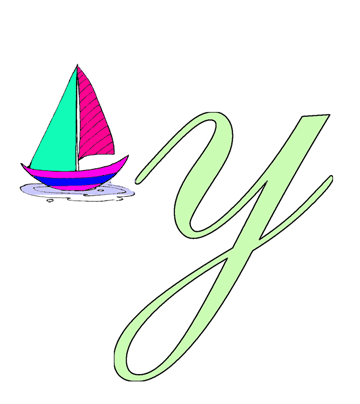 Y For Yatch Coloring Pages