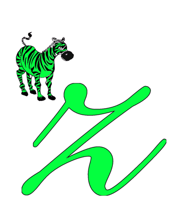 Z For Zebra Coloring Pages