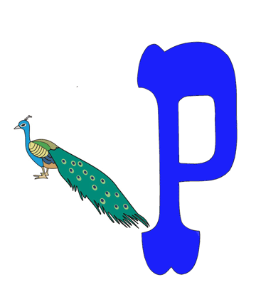 P-capital Letter Coloring Pages