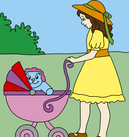 Girl In Park Coloring Pages