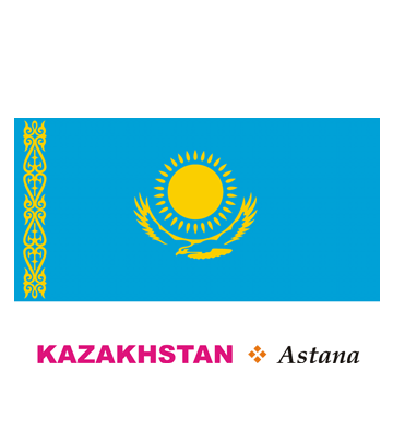 Kazakhstan Flag Coloring Pages
