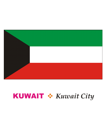 Kuwait Flag Coloring Pages