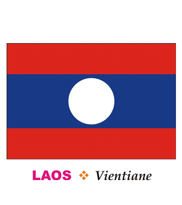 Laos Flag Coloring Pages