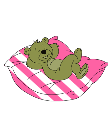 Sleeping Little Bear Coloring Pages