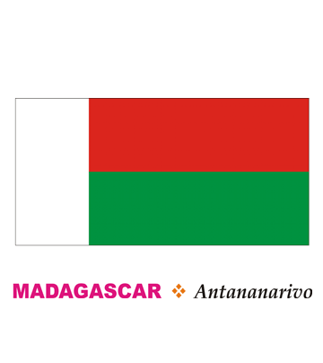 Madagascar Flag Coloring Pages