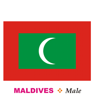 Maldives Flag Coloring Pages